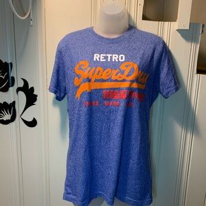 Superdry retro blue tee M